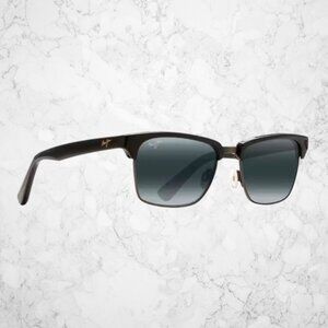Maui Jim KAWIKA Black Gloss Pewter Gray Polarized Sunglasses 257-17C $339 NEW